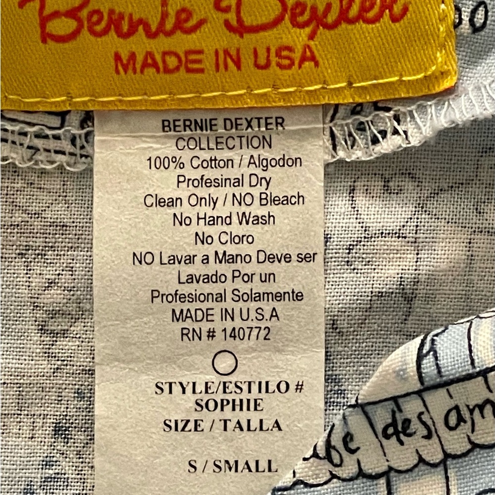 SOLD | ModCloth x Bernie Dexter Blue Sophie Dress Eiffel Tower Poodle SMALL - Picture 12 of 12